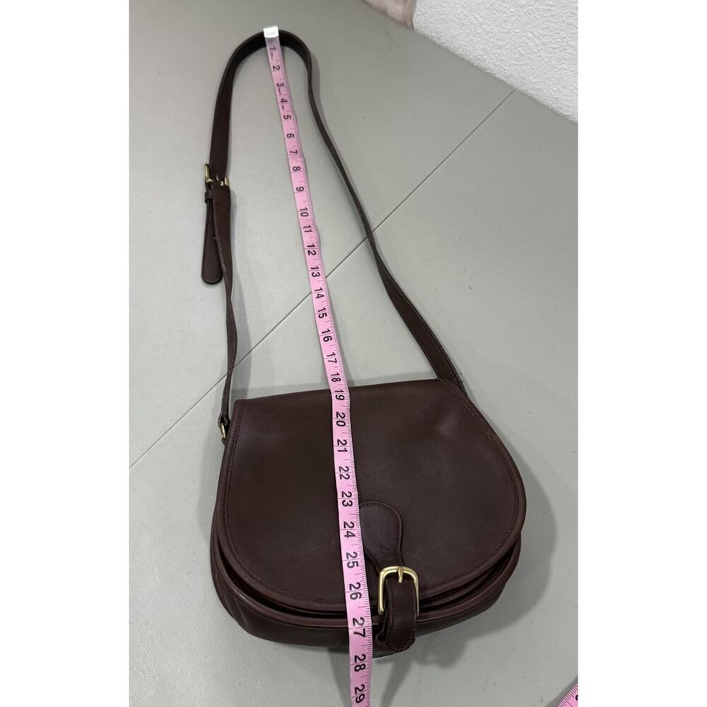 Vintage Rare Coach Dark Brown Leather Saddle Bag Classic Crossbody Bonnie Cashin - Picture 15 of 16